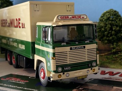Tekno Tekno Scania 140 motorwagen met aanhanger Gebr. de Wilde