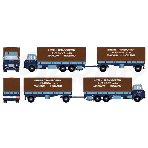 Tekno Tekno Scania LBS76 motorwagen met huifaanhanger Kooy Transport Tekno Tekno Scania LBS76 motorwagen met huifaanhanger Kooy Transport