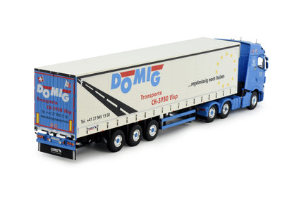 Tekno Tekno Renault T 6x2 with 3-axle curtainside trailer Domig