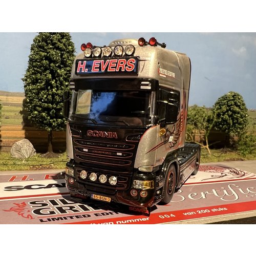 Tekno Tekno Scania R streamline topline single truck Silver Griffin H. Evers Tekno Tekno Scania R streamline topline single truck Silver Griffin H. Evers