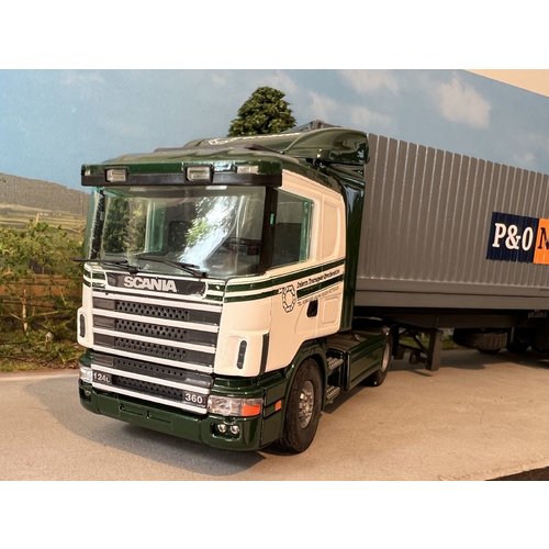 Tekno Tekno Scania 164L/360 met container oplegger + 1x40ft. container Overbeek B.V. Rotterdam