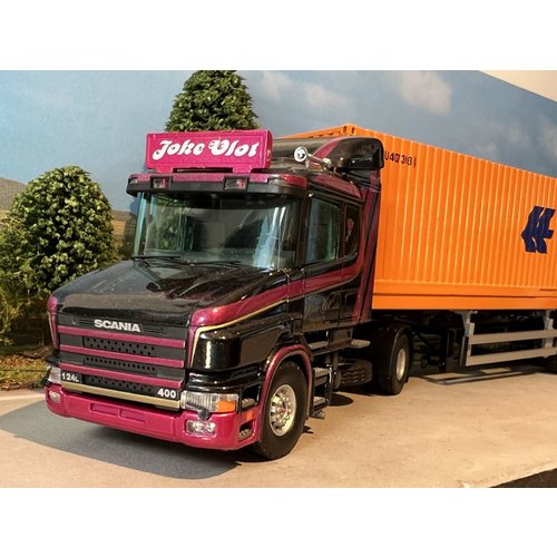 Tekno Tekno Scania 124L/400 Torpedo with container trailer + 1x40ft. container Joke Vlot