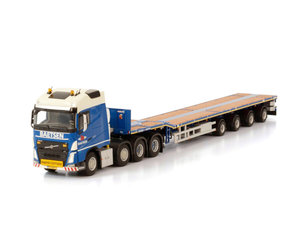 No83 ミニカー1/50 VOLVO FH4 Axle Ballasted WSI Volvo FH4 8x4 Globetrotter 4-axle Nooteboom Telestep Baetsen