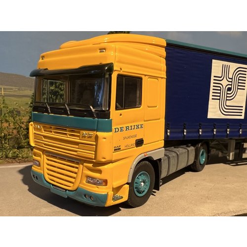 Tekno Tekno DAF 95XF SC 4x2 met 3-as schuifzeilen oplegger de Rijke Tekno Tekno DAF 95XF SC 4x2 met 3-as schuifzeilen oplegger de Rijke