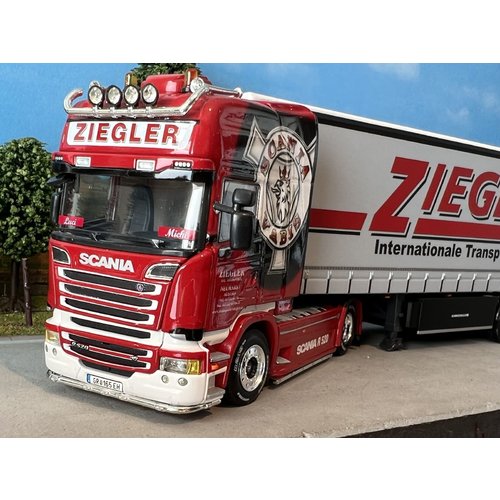 WSI WSI Scania streamline Topline 4x2 met 3-as schuifzeilen oplegger ZIEGLER WSI WSI Scania streamline Topline 4x2 met 3-as schuifzeilen oplegger ZIEGLER