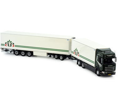 Tekno Tekno Scania Next Gen R-serie Highline rigid truck with dolly and 3-axle reefer trailer Andersen, Alex - Copy