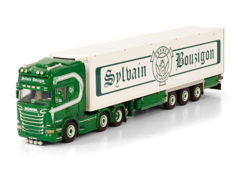 WSI WSI  Scania R Topline 6x2 met 3-as koeloplegger S. Bouzignon