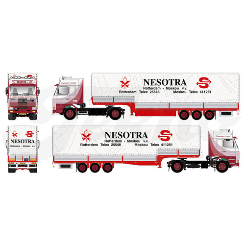 Tekno Tekno Scania 2-serie with Estepe roof with classic trailer Holtima Nesotra