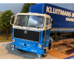 Tekno Volvo F89 with 2-axle curtain side trailer Kluitmans