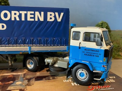 Tekno Tekno Volvo F89 with 2-axle curtain side trailer Kluitmans