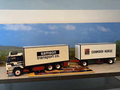 Tekno Tekno Scania 142 rigid truck with trailer Kim Johansen