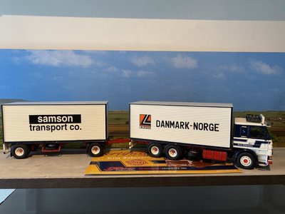 Tekno Tekno Scania 142 rigid truck with trailer Kim Johansen