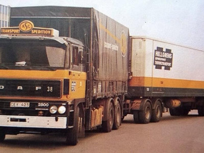 Tekno DAF 2800 rigid truck with classic 2-axle reefer trailer ASG