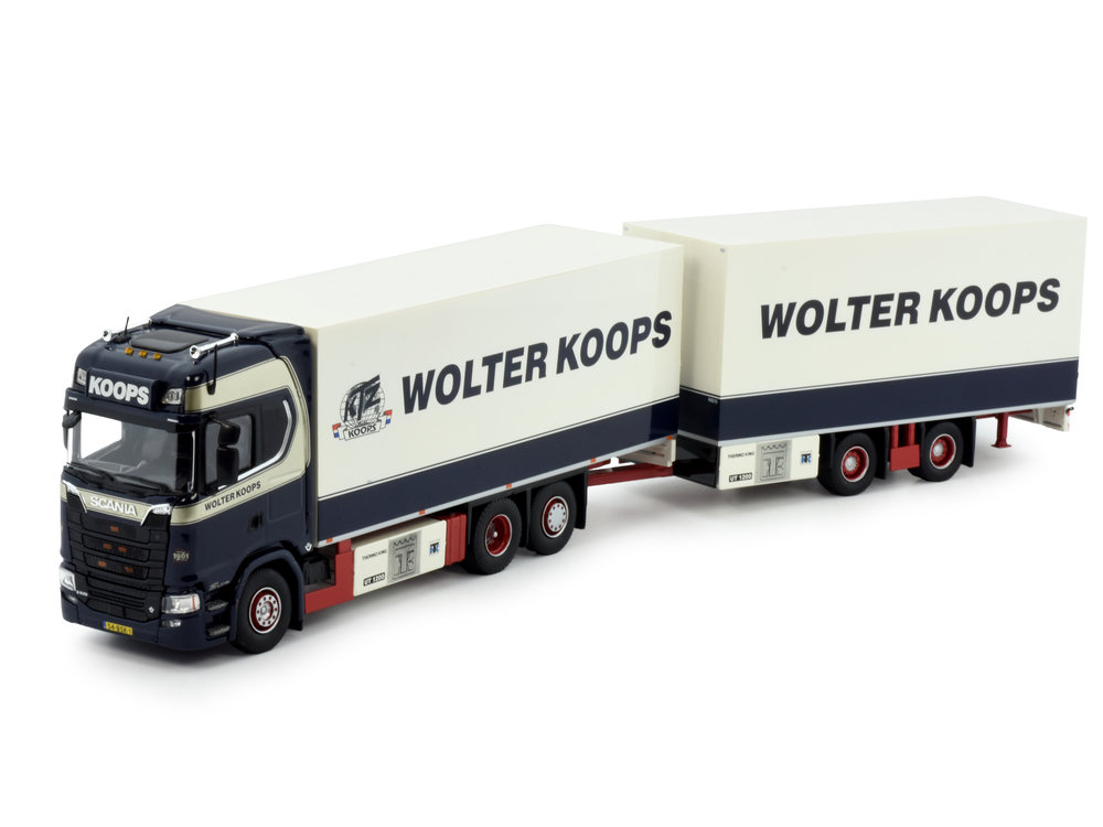 Tekno Tekno Scania Next Gen Highline rigid truck with 2-axle reefer trailer Wolter Koops