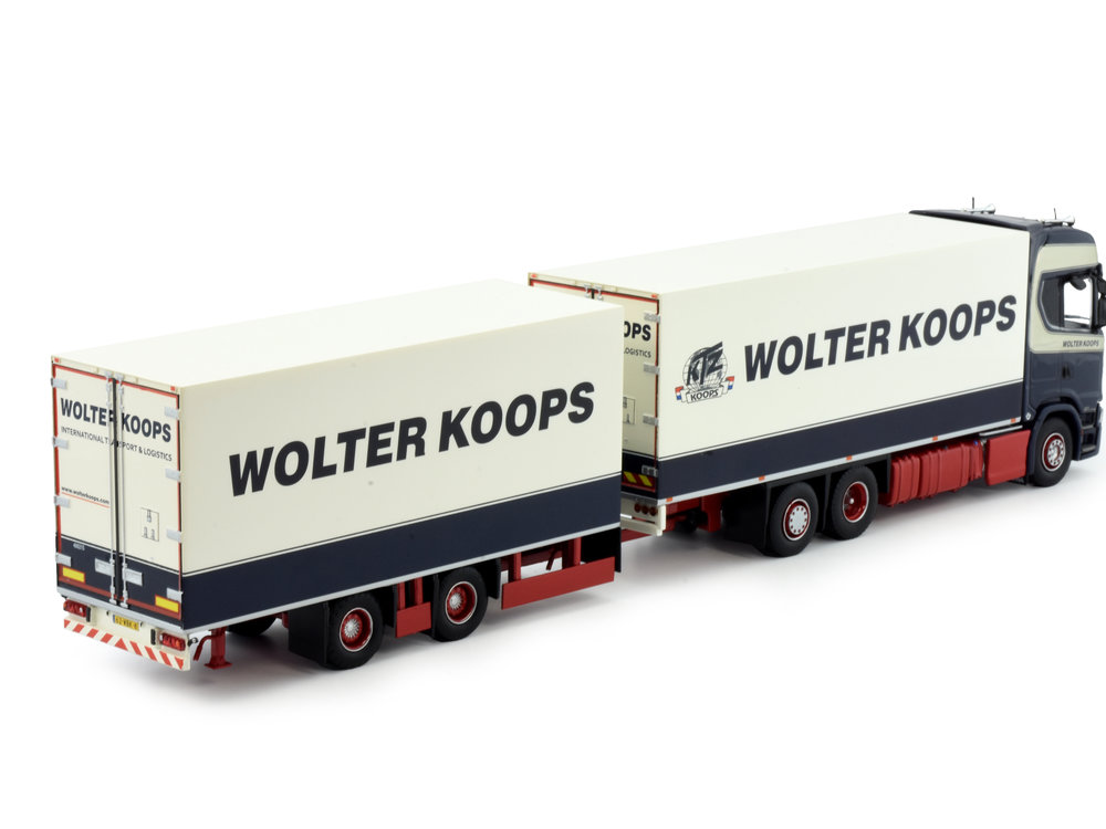 Tekno Tekno Scania Next Gen Highline 6x2 motorwagen met 2-assige wipkar Wolter Koops