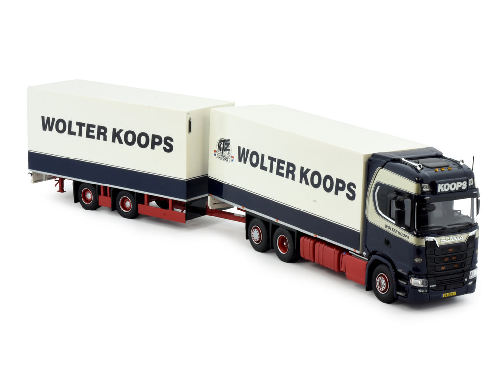 Tekno Tekno Scania Next Gen Highline 6x2 motorwagen met 2-assige wipkar Wolter Koops