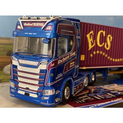 Tekno Tekno Scania S-serie met 45ft. ECS container Richard King Tekno Tekno Scania S-serie met 45ft. ECS container Richard King