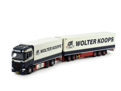 Tekno Tekno Scania Next Gen S Highline rigid truck with dolly and 3-axle reefer trailer Wolter Koops