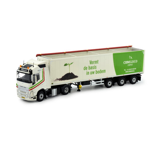 Tekno Tekno Volvo FH04B Globetrotter met gestuurde cargo floor oplegger Comgoed