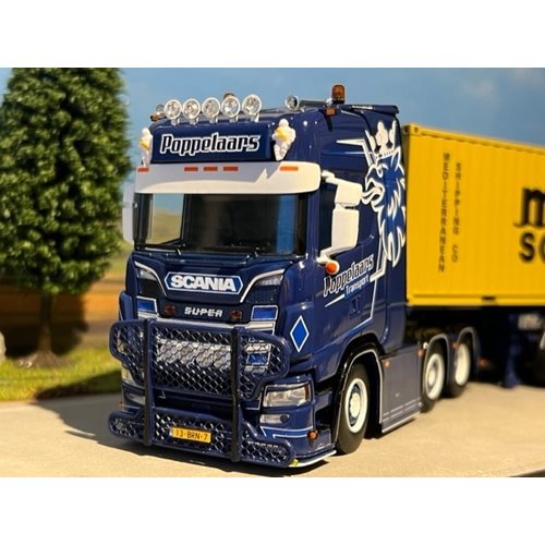 WSI WSI EXCLUSIVE Scania S Highline 6x2 - Broshuis 2 connect combi trailer + 2x20ft. MSC Ron Poppelaars WSI WSI EXCLUSIVE Scania S Highline 6x2 - Broshuis 2 connect combi trailer + 2x20ft. MSC Ron Poppelaars