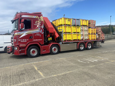 WSI WSI Scania S Highline 8x4 Rigid flatbed + palfinger 7800.2 + jib John O'Neill