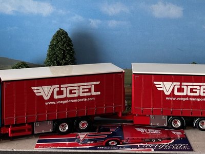 Tekno Tekno Scania Next Gen S-serie Highline rigid truck with trailer Vogel Transporte