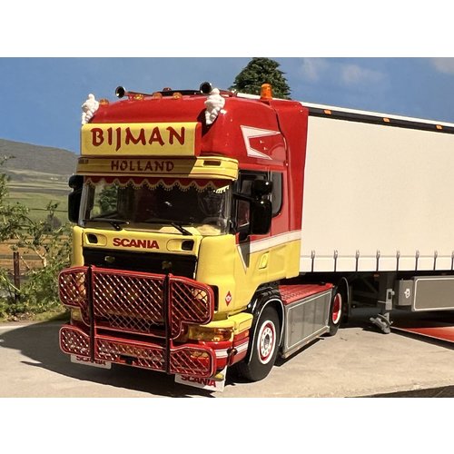 WSI WSI Scania R4 4x2 met 3-as schuifzeilen oplegger Bijman Transport WSI WSI Scania R4 4x2 met 3-as schuifzeilen oplegger Bijman Transport