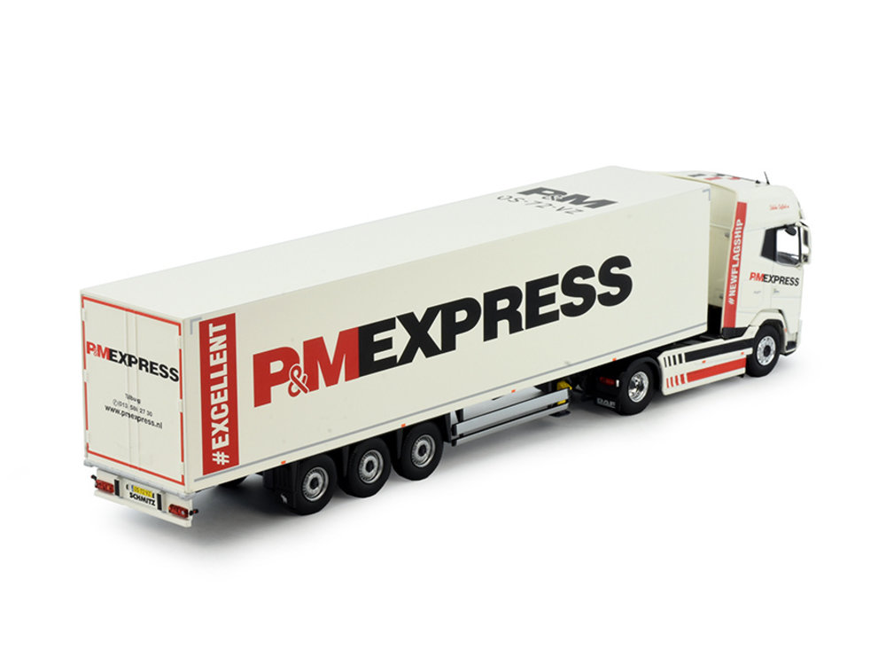 Tekno Tekno DAF XG+ met 3 assige gesloten oplegger P&M Express