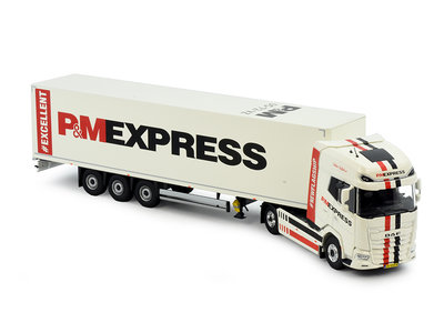 Tekno Tekno DAF XG+ met 3 assige gesloten oplegger P&M Express