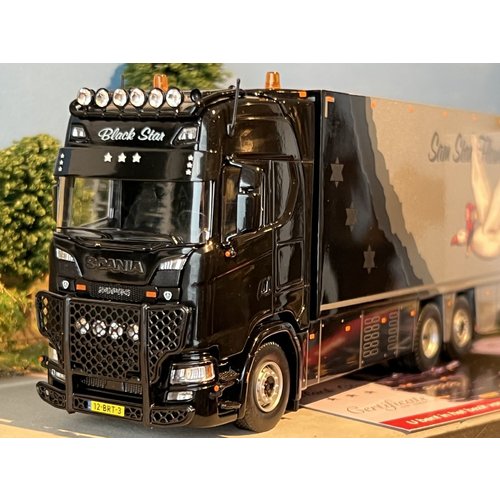 Tekno Tekno Scania Next Gen 770S Highline motorwagen met 2-assige wipkar Sam Star Flowers Tekno Tekno Scania Next Gen 770S Highline motorwagen met 2-assige wipkar Sam Star Flowers