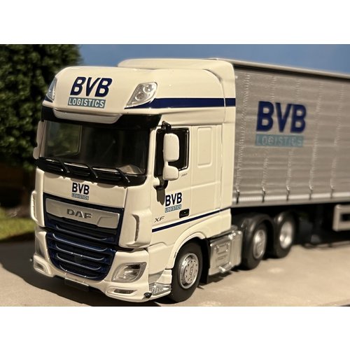 Tekno Tekno DAF XF Super Space Cab with curtainside trailer and Moffet reachtruck BVB Logistics Tekno Tekno DAF XF Super Space Cab with curtainside trailer and Moffet reachtruck BVB Logistics