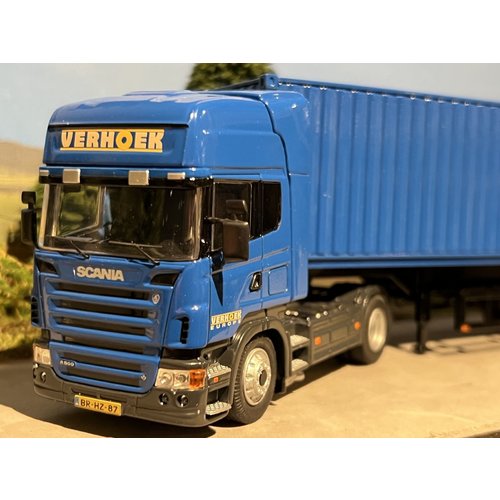 NZG NZG Scania R 4x2 Topline Container trailer Verhoek NZG NZG Scania R 4x2 Topline Container trailer Verhoek
