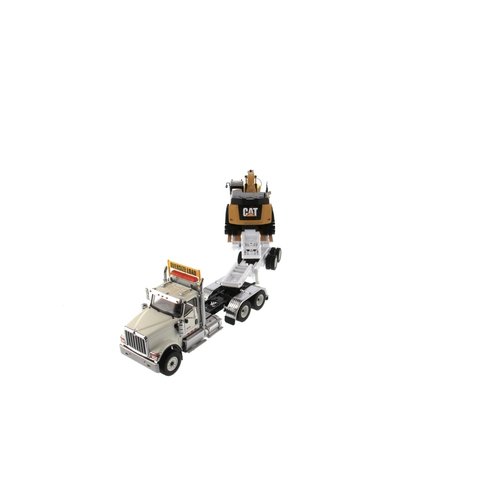 Diecast Masters Diecast Masters International HX 520 truck with lowbed trailer and load Cat 349F excavator Diecast Masters Diecast Masters International HX 520 truck with lowbed trailer and load Cat 349F excavator