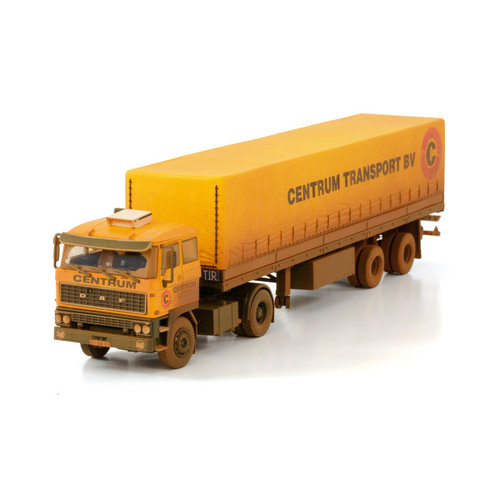 WSI WSI DAF 2800 4x2 + 2-axle Classic curtainside trailer CENTRUM (dirty look) WSI WSI DAF 2800 4x2 + 2-axle Classic curtainside trailer CENTRUM (dirty look)