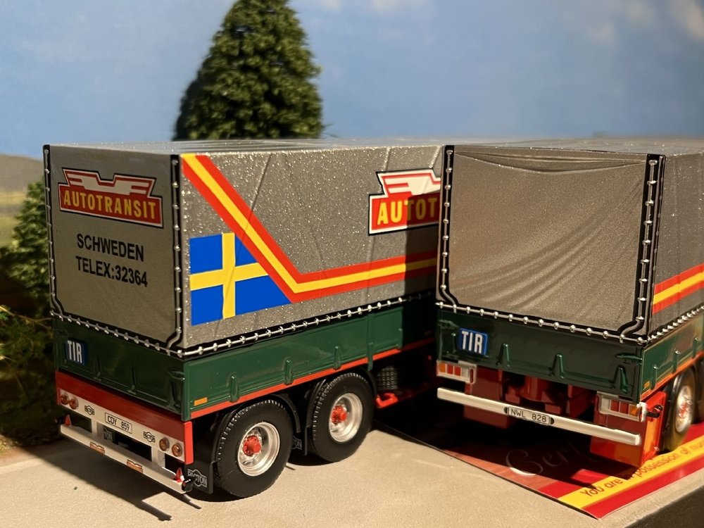 Tekno Tekno Scania 142 rigid truck with classic trailer Skottorps Akeri  Autotransit