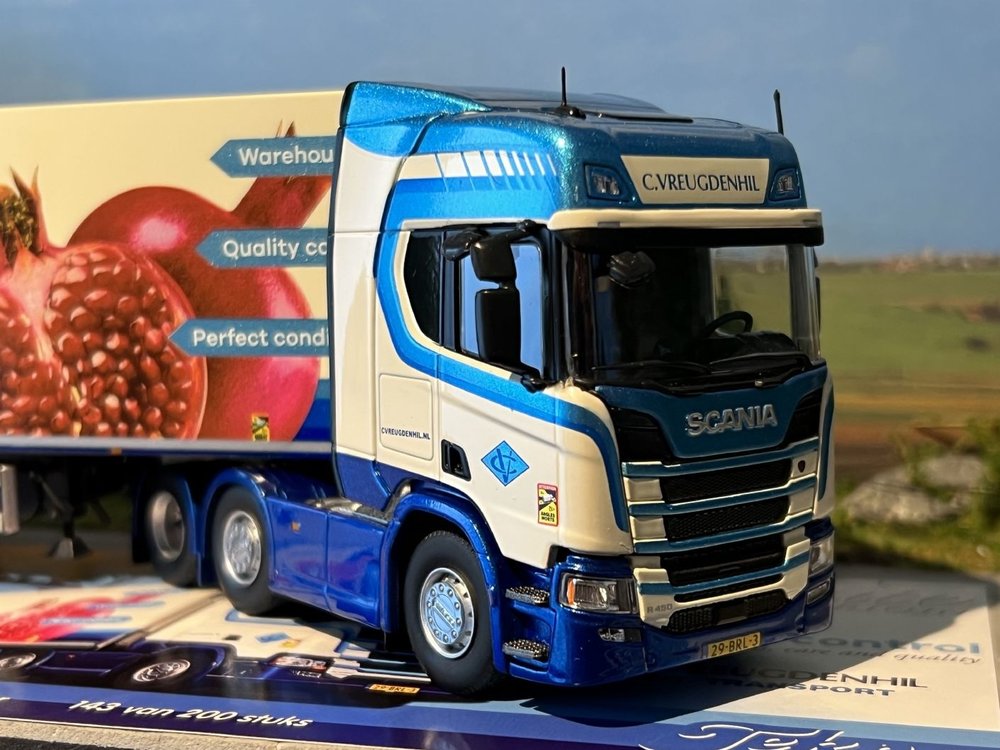 Tekno Tekno Scania Next Gen R-serie Highline 6x2 with 3-axle reefer trailer C. Vreugdenhil - Cool Control