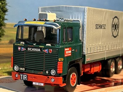 Tekno Tekno Scania 140 rigid truck with 2-axle trailer Senn AG