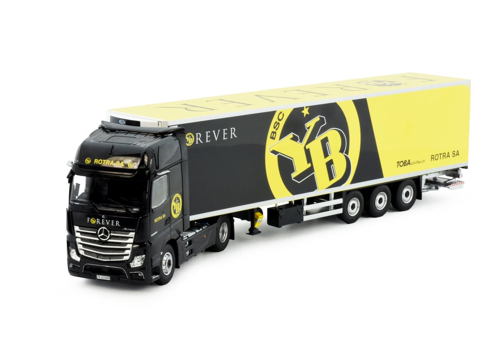 Tekno Tekno Mercedes Actros Gigaspace 4x2 met koeltrailer Rotra SA - FC Bern