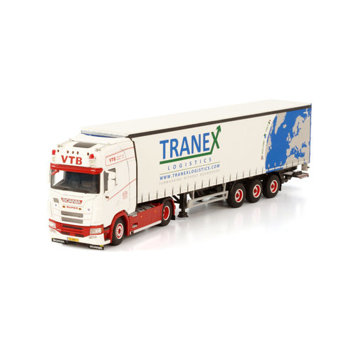 WSI WSI Scania S Highline 4x2 with 3-axle curtainside trailer TRANEX WSI WSI Scania S Highline 4x2 with 3-axle curtainside trailer TRANEX