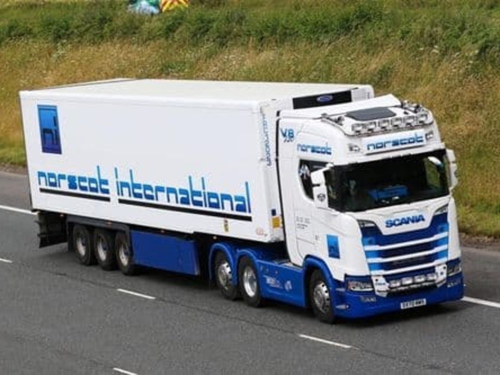 WSI WSI Scania S730 6x2 with 3-axle fridge trailer NORSCOT International Scotland