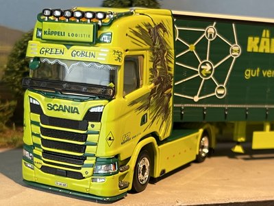 Tekno Tekno Scania S650 Highline with 3-axle curtainside trailer Käppeli