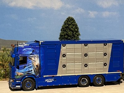 IMC IMC Scania S High roof boxed truck with 3-axle livestock trailer RÖCK