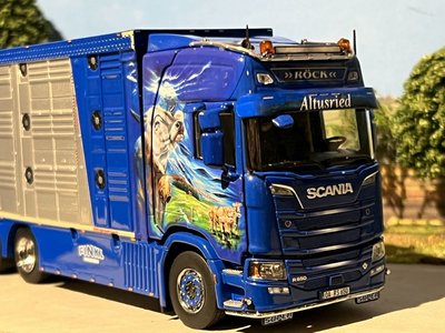 IMC IMC Scania S High bakwagen met 3-as oplegger vee combinatie RÖCK