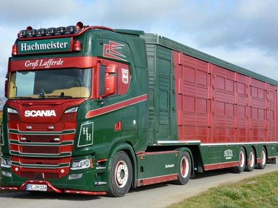 IMC IMC Scania S High roof 4x2 met veeoplegger Hachmeister