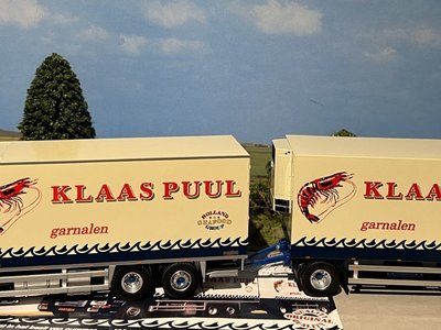 Tekno Tekno Volvo FH12 motorwagen met met 2-asssige aanhanger Klaas Puul