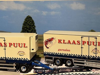 Tekno Tekno Volvo FH12 motorwagen met met 2-asssige aanhanger Klaas Puul