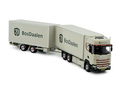 Tekno Tekno Scania Next Gen 500S Highline rigid truck with 2-axle trailer BosDaalen