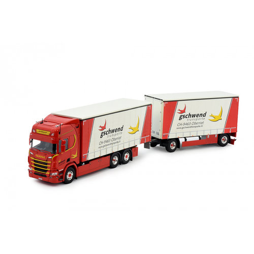 Tekno Tekno Scania Next Gen R-serie Rigid truck with trailer Gschwend Transporte