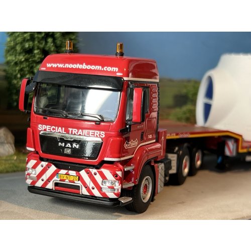 WSI WSI MAN TGS LX 6x4 + 3-axle semi lowloader + Vestas load Nooteboom red line WSI WSI MAN TGS LX 6x4 + 3-axle semi lowloader + Vestas load Nooteboom red line