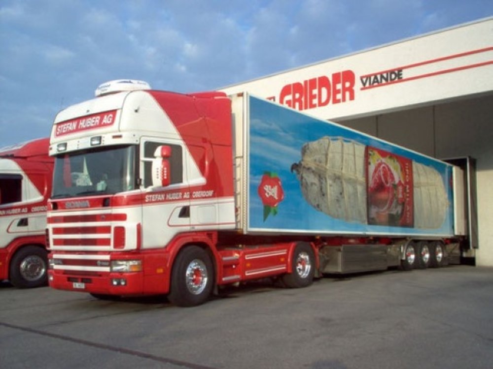 Tekno Tekno Scania 4-serie Topline with (zamac) reefer trailer Stefan Huber